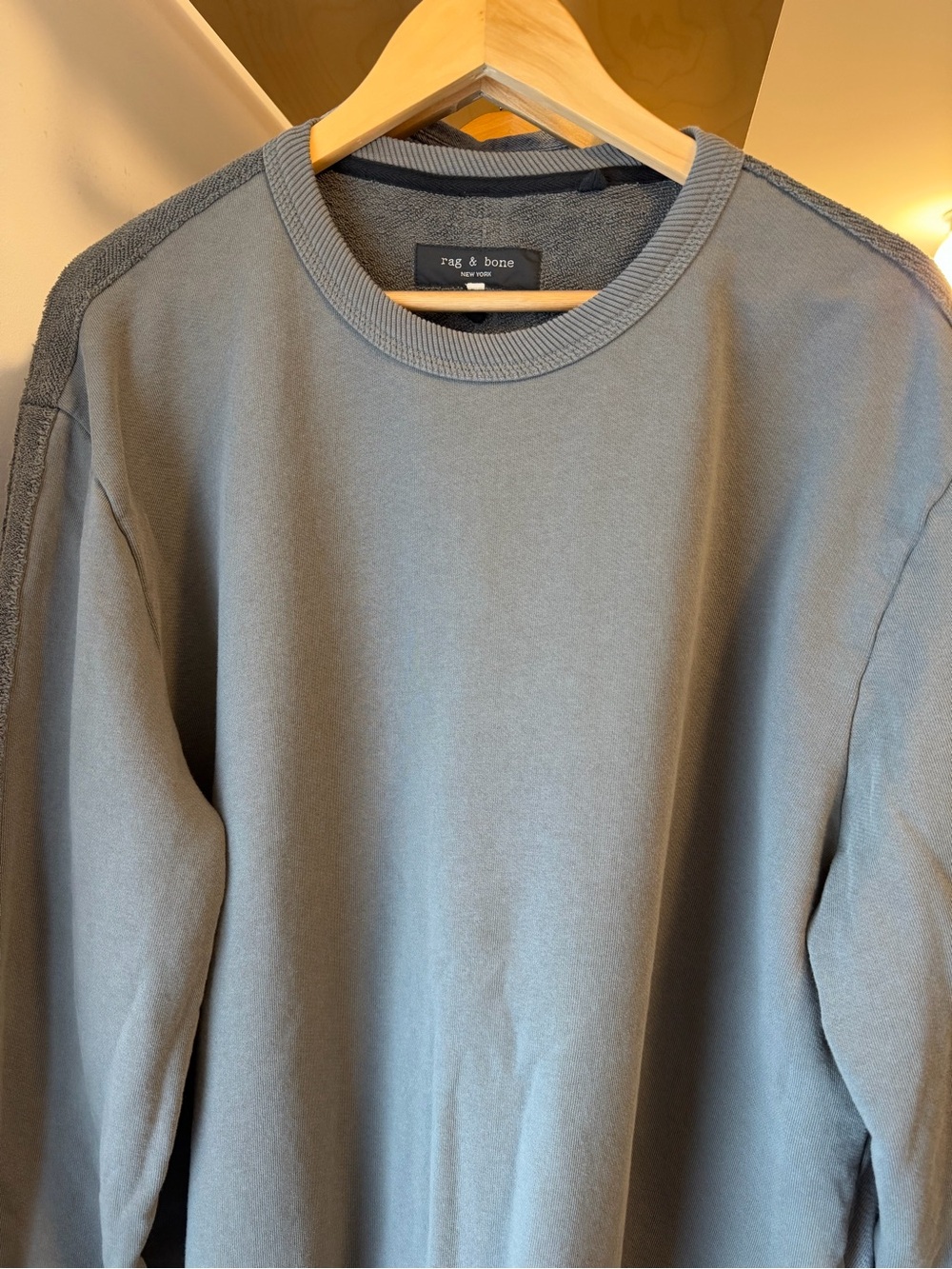 rag & bone Crewneck Sweater in Slate Blue Gray